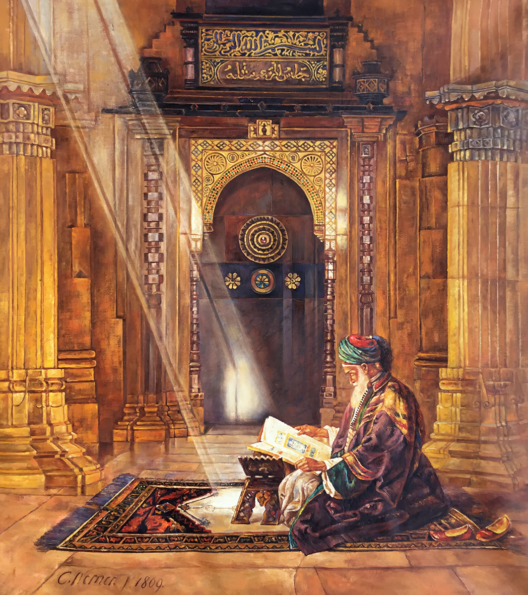 Lectura árabe en la mezquita Pintura al óleo